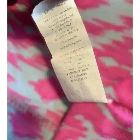  LuLaRoe Womens Pink Gray Geometric Print Open Front Blouse Short Sleeve Top XS - Picture 6 of 7